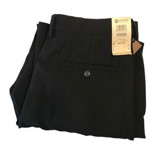 Haggar e-CLO Men's Dress Pants Black Classic Fit Repreve 34x32 HD00218 NEW